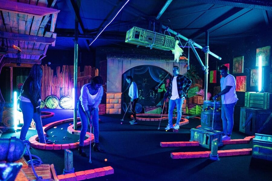 Aloha Amsterdam: 12-Hole Glow-in-the-Dark Mini-Golf - Booking and practical details