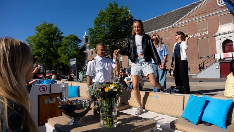 Amsterdam: Canal Cruise in Open Boat with Drink Option - Westerkerk and the Nine Streets