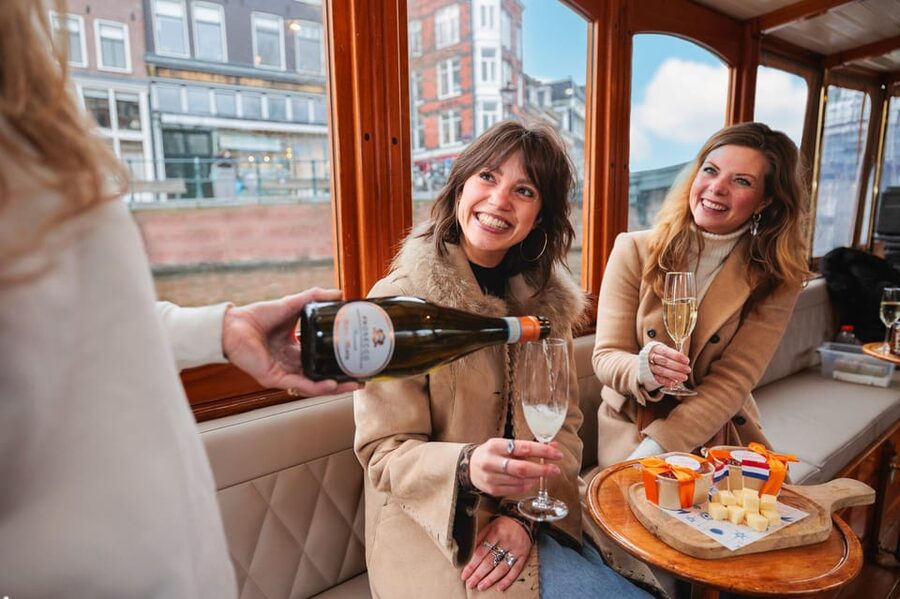 Amsterdam: Canal Cruise with Bubbles & Bites - The Jordaan and the Skinny Bridge