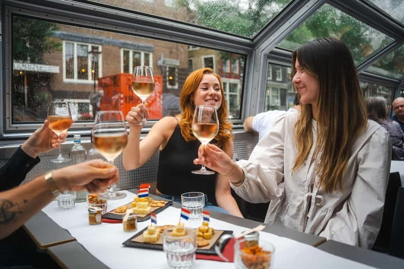 Amsterdam: Cheese & Wine Cruise Tasting Experience - Cheese, snacks, and drinks on the water