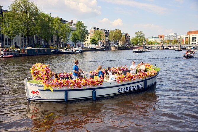 Amsterdam Flower Boat Canal Cruise with Local Guide - Seating, photographs, and the main limitation