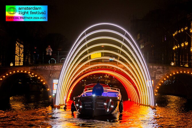 Amsterdam Light Festival Canal Cruise + Unlimited Drinks Option - Heated boats, open sides, and winter comfort