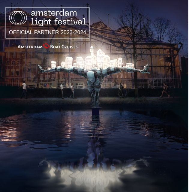 Amsterdam Light Festival Live Commentary & Optional Drinks - Returning along the IJ River