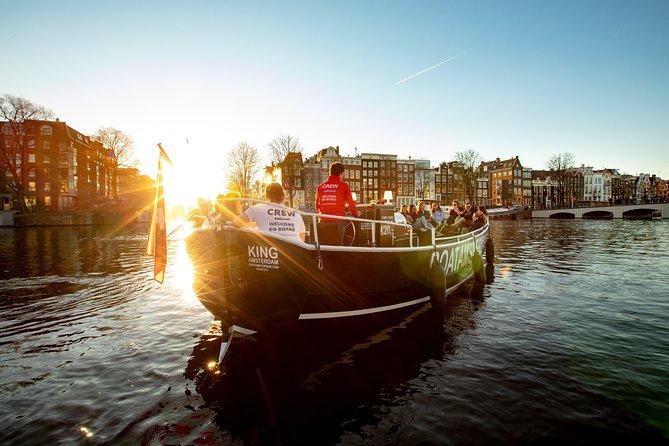 Amsterdam Open Boat Cruise with Live Guide and Two Drinks - From the Hermitage to the Amstel River