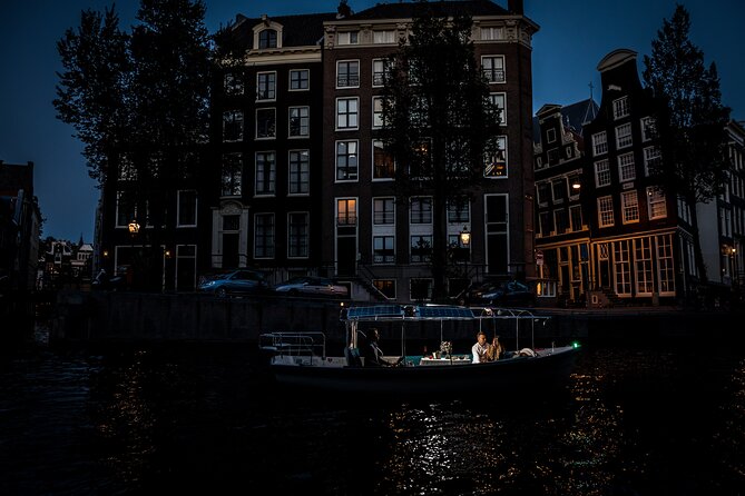 Amsterdam: Private Romantic Evening Canal Cruise + Bubbles/Snacks - Flower Market, Torensluis, and the smallest house