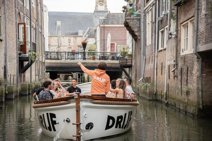 Dordrecht: City Canal Cruise - Open-air comfort, rain cover, and drinks