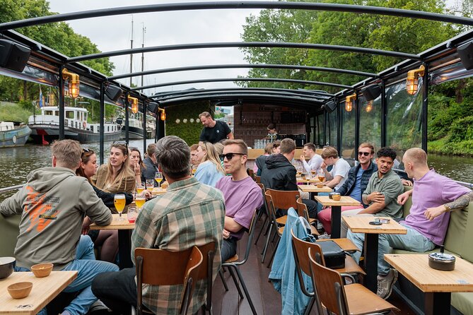Groningen: Terrace Boat Experience with a Cozy Bar: 1.5 Hours - The Groningen Museum from the water