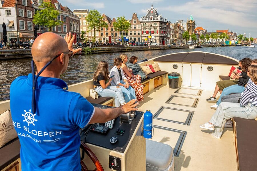 Haarlem: Guided Highlights Canal Cruise on Open Boat - Starting at De Adriaan, Haarlem’s riverside landmark