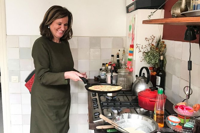 Private Dutch Pancake Cooking Class in an Amsterdam Canal Home - The first pancake: savory bacon pannenkoeken